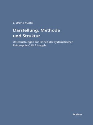 cover image of Darstellung, Methode und Struktur